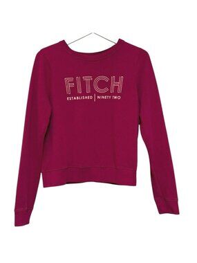 Abercrombie & Fitch Sweatshirt Maroon Red Womens Size M Graphic Print Ninety Two